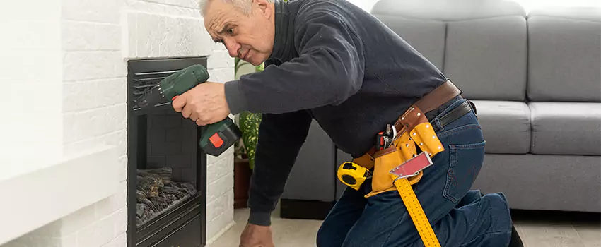New Indoor Fireplace Installation in Brookline, Massachusetts