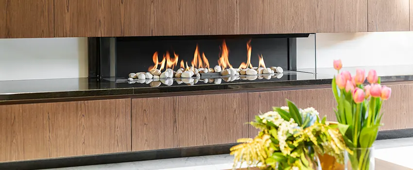 Double-height Fireplace Design Refurbishment in Brookline, Massachusetts