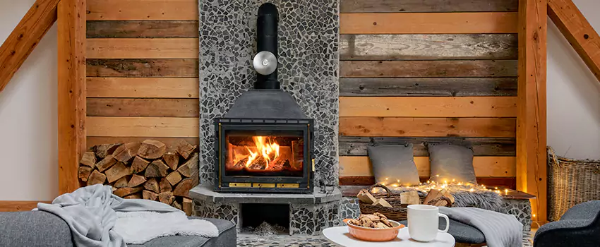 Thelin Hearth Products Direct Vent Gas Stove Fireplace Inspection in Brookline, Massachusetts